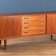 Retro Teak Danish 1960s Long Mid Century Sideboard By Clausen & Søn Denmark