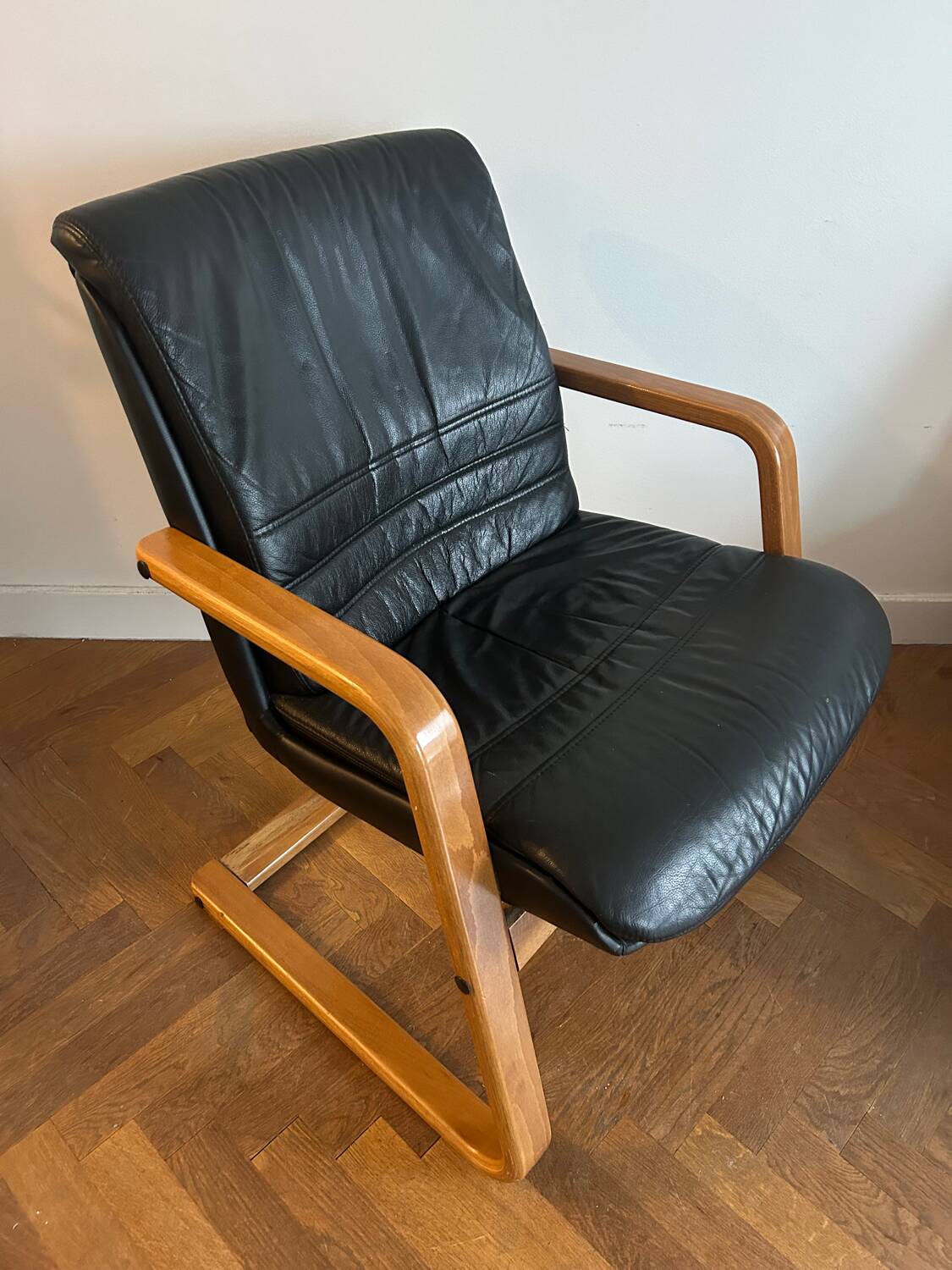 Teak and Skai Armchair