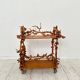 Mid-Century Bar Cart in Brown Burl, Plywood and Root Wood, 1960s
