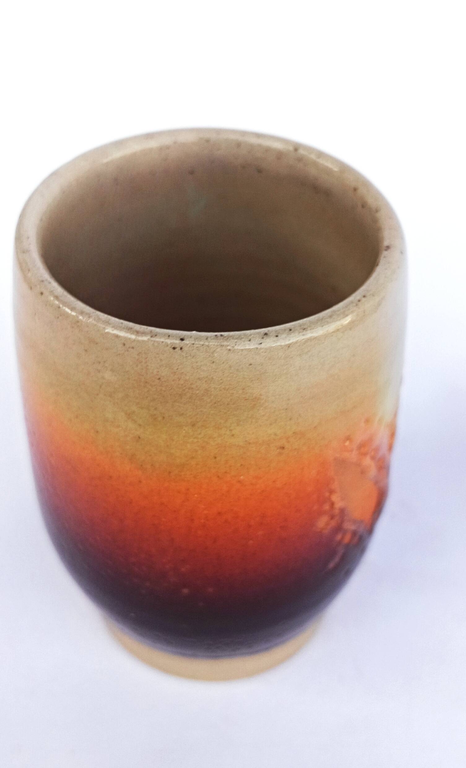 Bowl made of stoneware with volcanic glaze