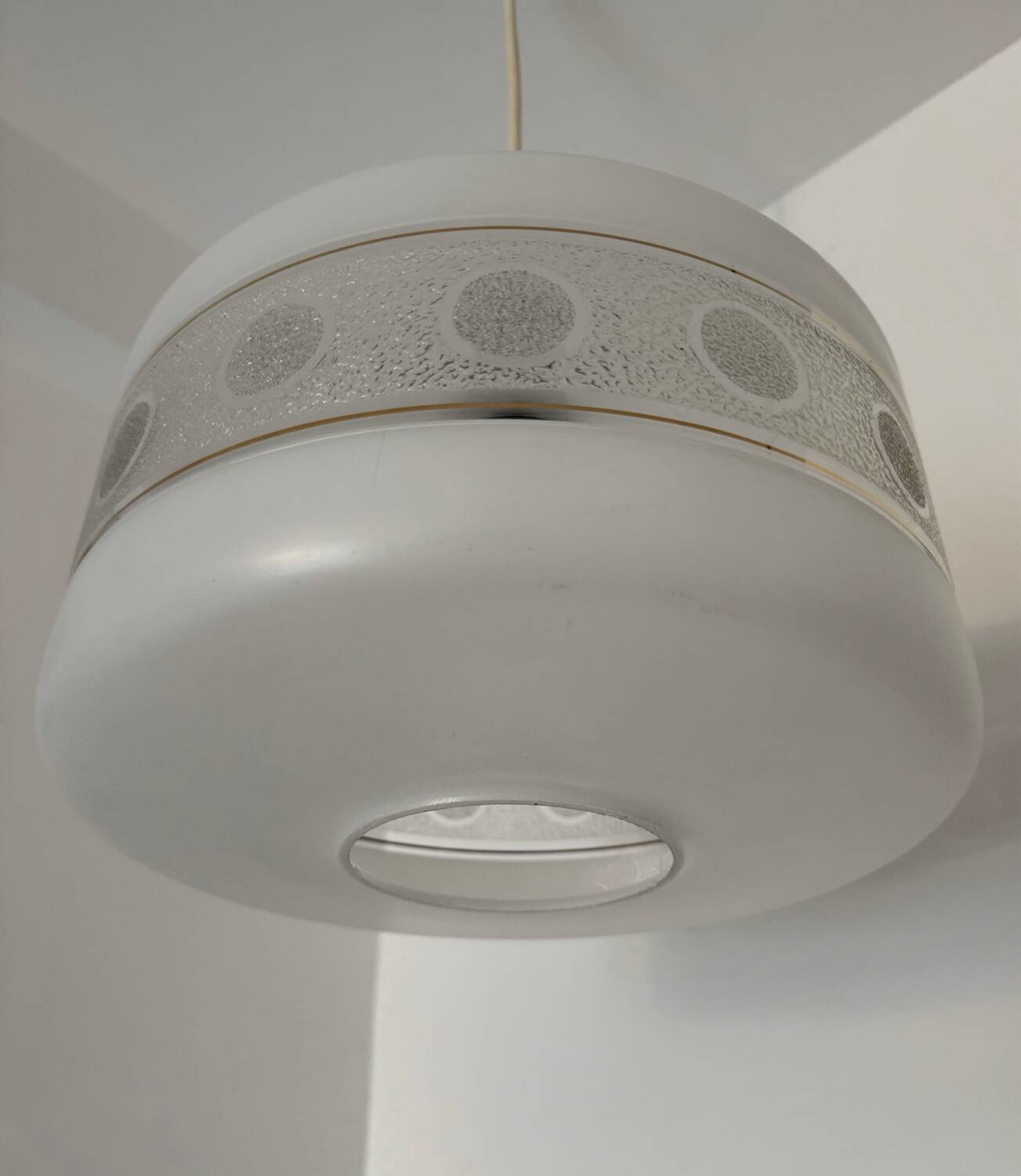 Space Age Glass Chandelier 70s
