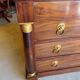 Empire dresser 4 drawers in mahogany and bronze