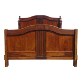 Walnut bed and walnut magnifying glass nineteenth century