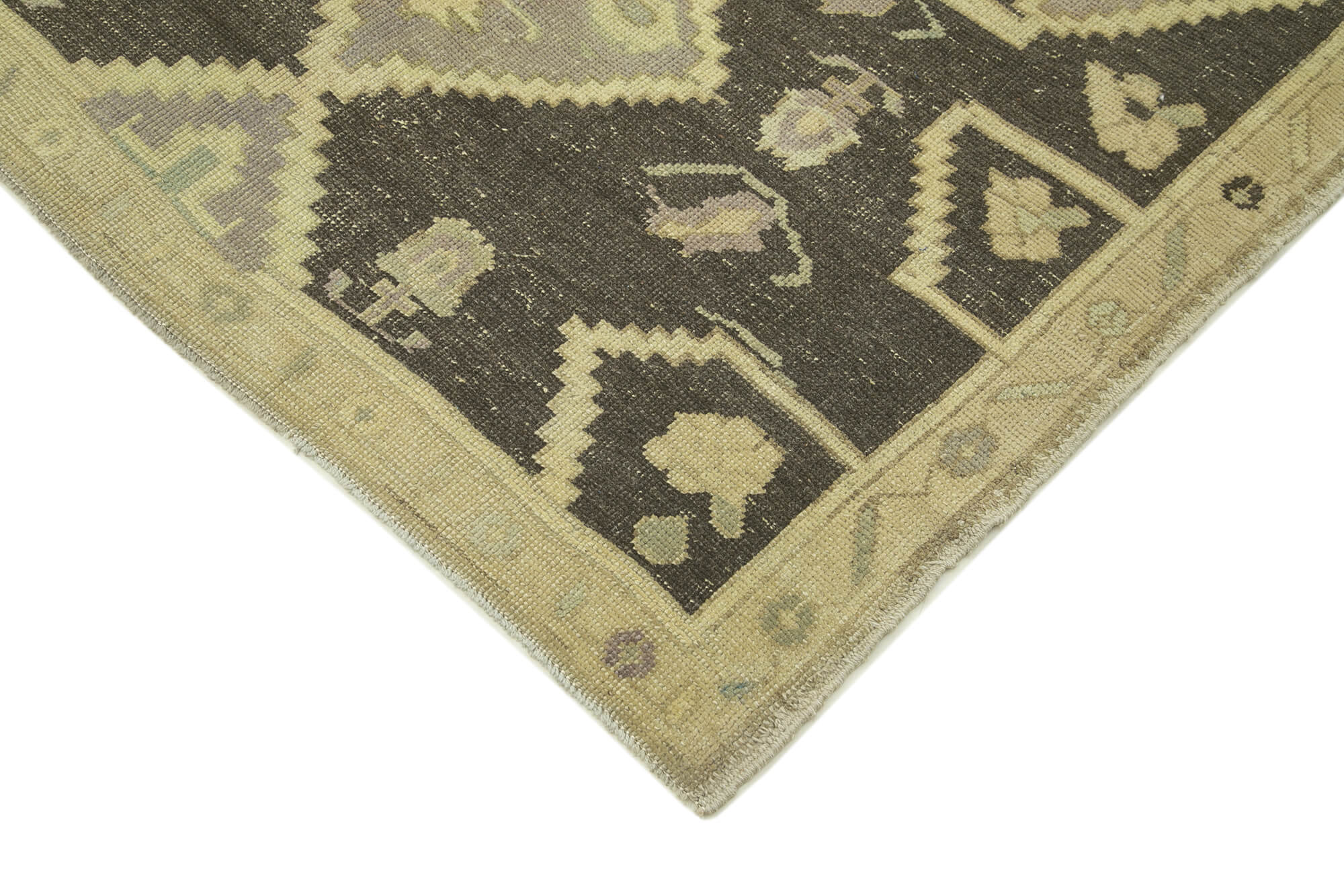 1950s hand-knotted wool turkish beige carpet 154 cm x 284 cm