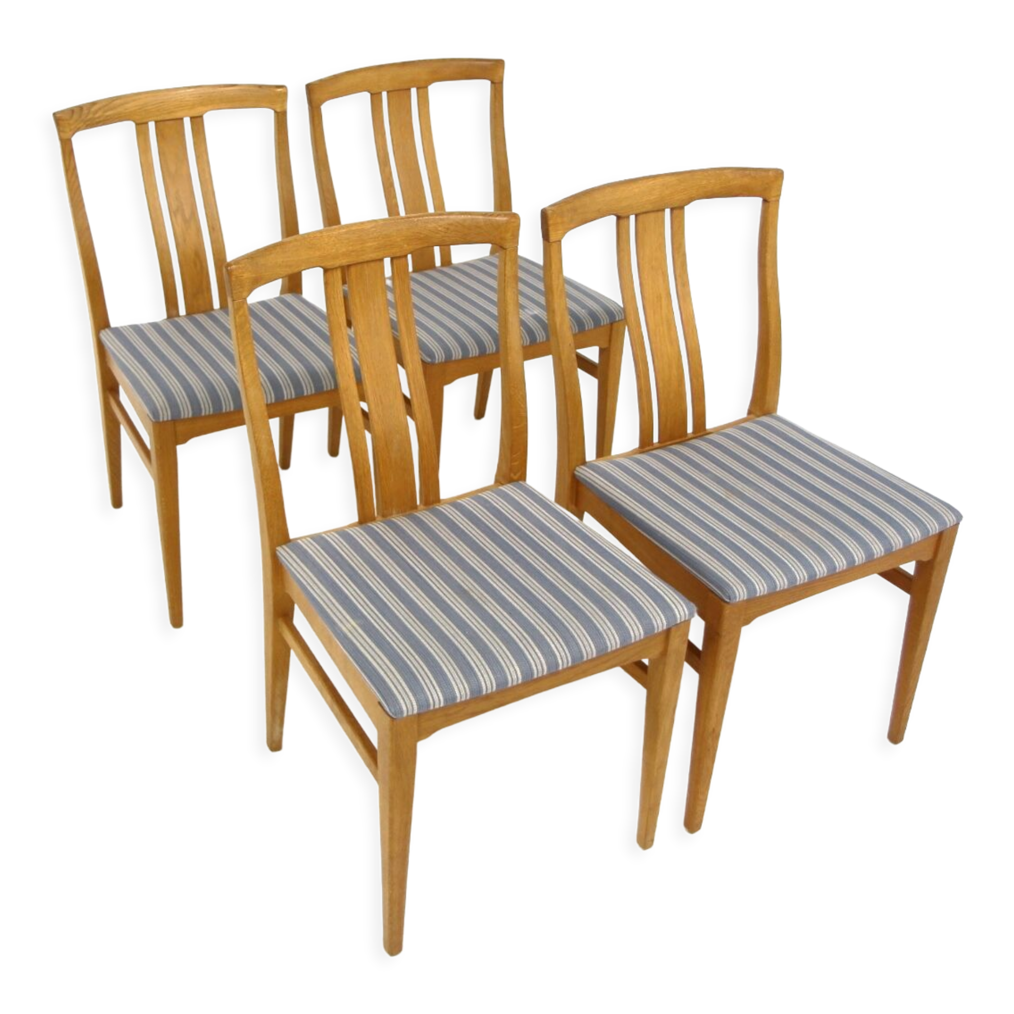 Set of 4 Scandinavian oak chairs, Sweden, 1960