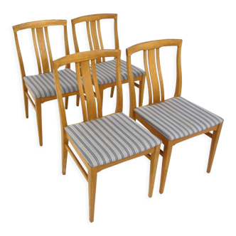 Set of 4 Scandinavian oak chairs, Sweden, 1960