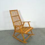 Fauteuil à bascule en rotin Design Hellerau