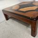Table basse en bois a décor géomètrique XX siècle