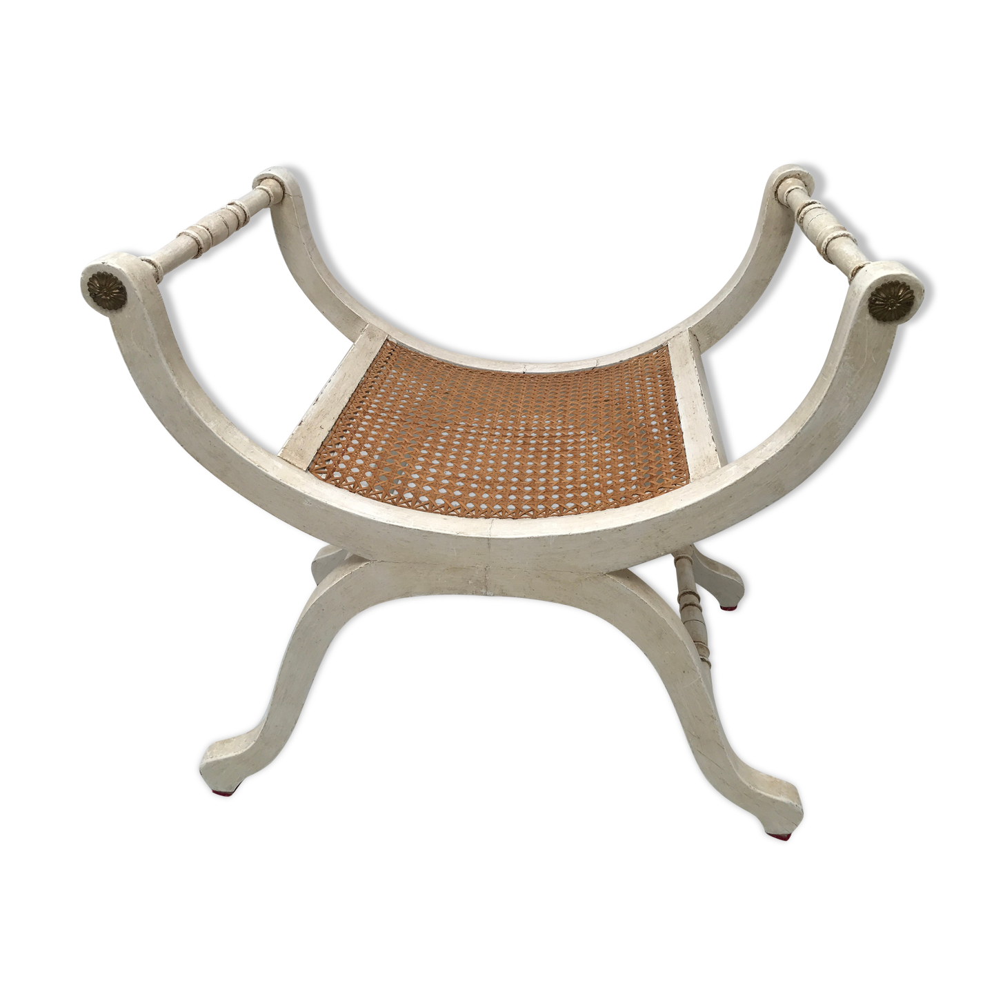 Curule stool cannage 1900s