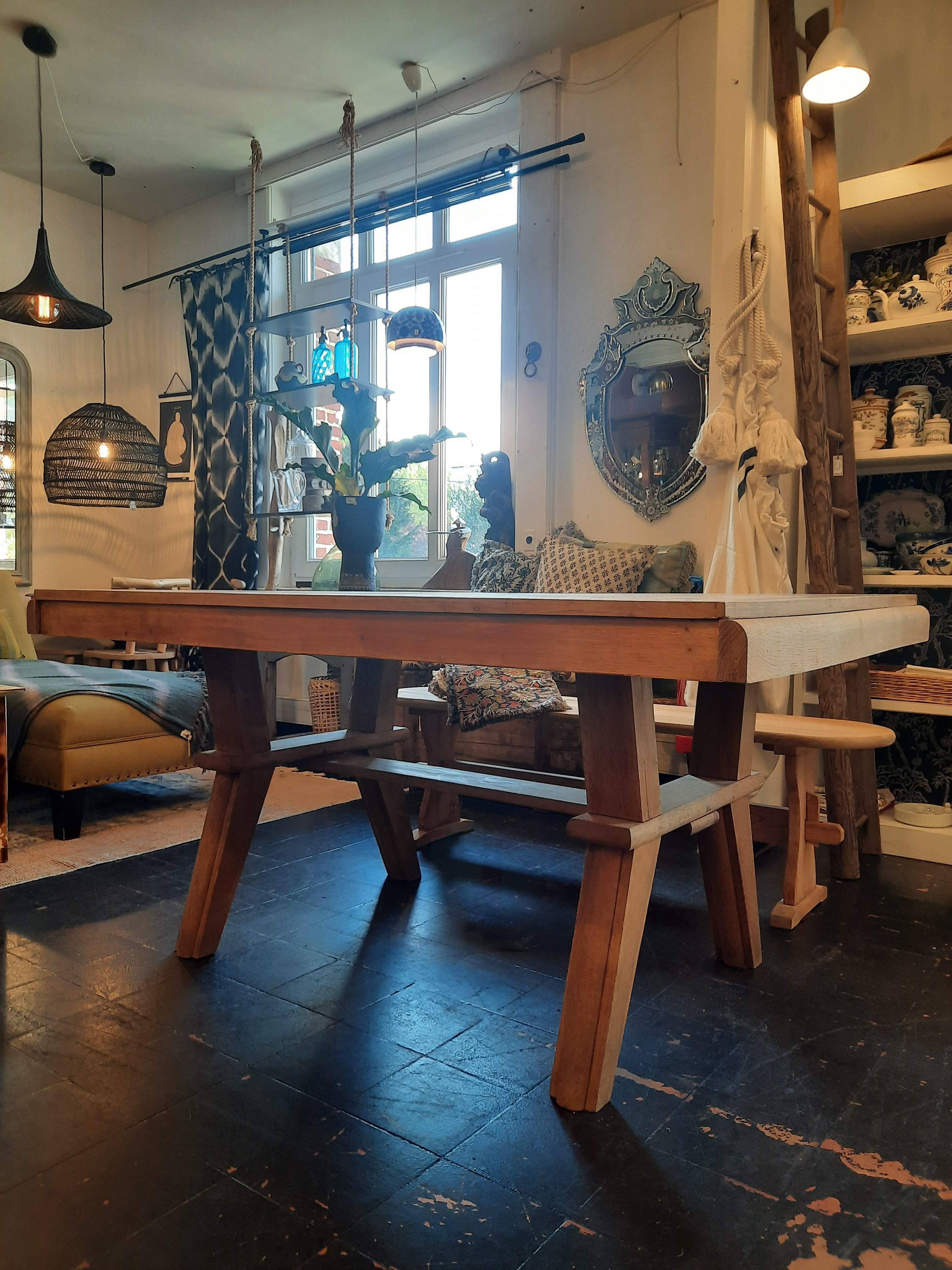 1940s oak dining table