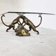 Bronze leopard coffee table, 1970s