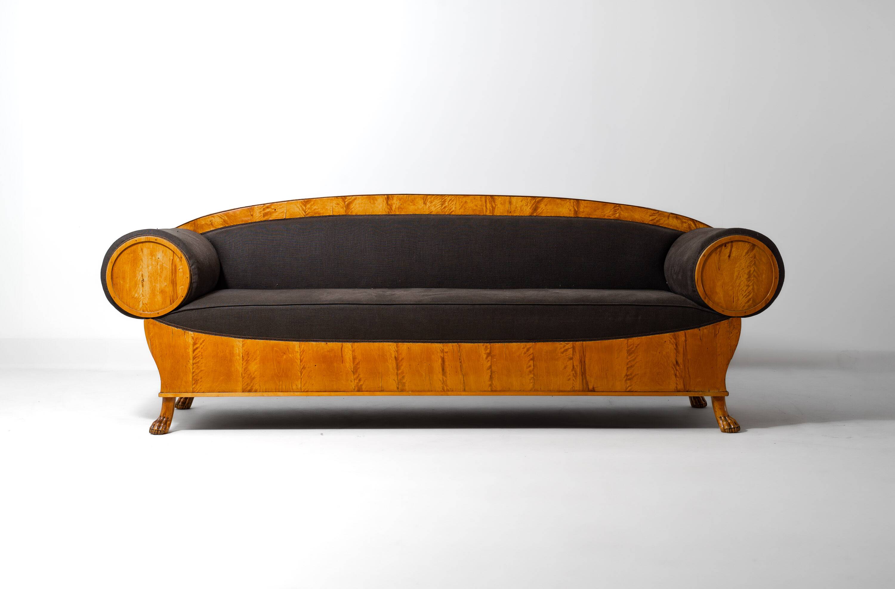 Geometric Art Nouveau sofa, Sweden 1920s