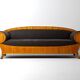 Geometric Art Nouveau sofa, Sweden 1920s