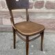 Viennese curved wooden theatre chair Thonet Nr 57 colmar logo