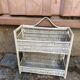 Set of 2 white rattan/wicker wall shelves – Vintage & shabby chic decor