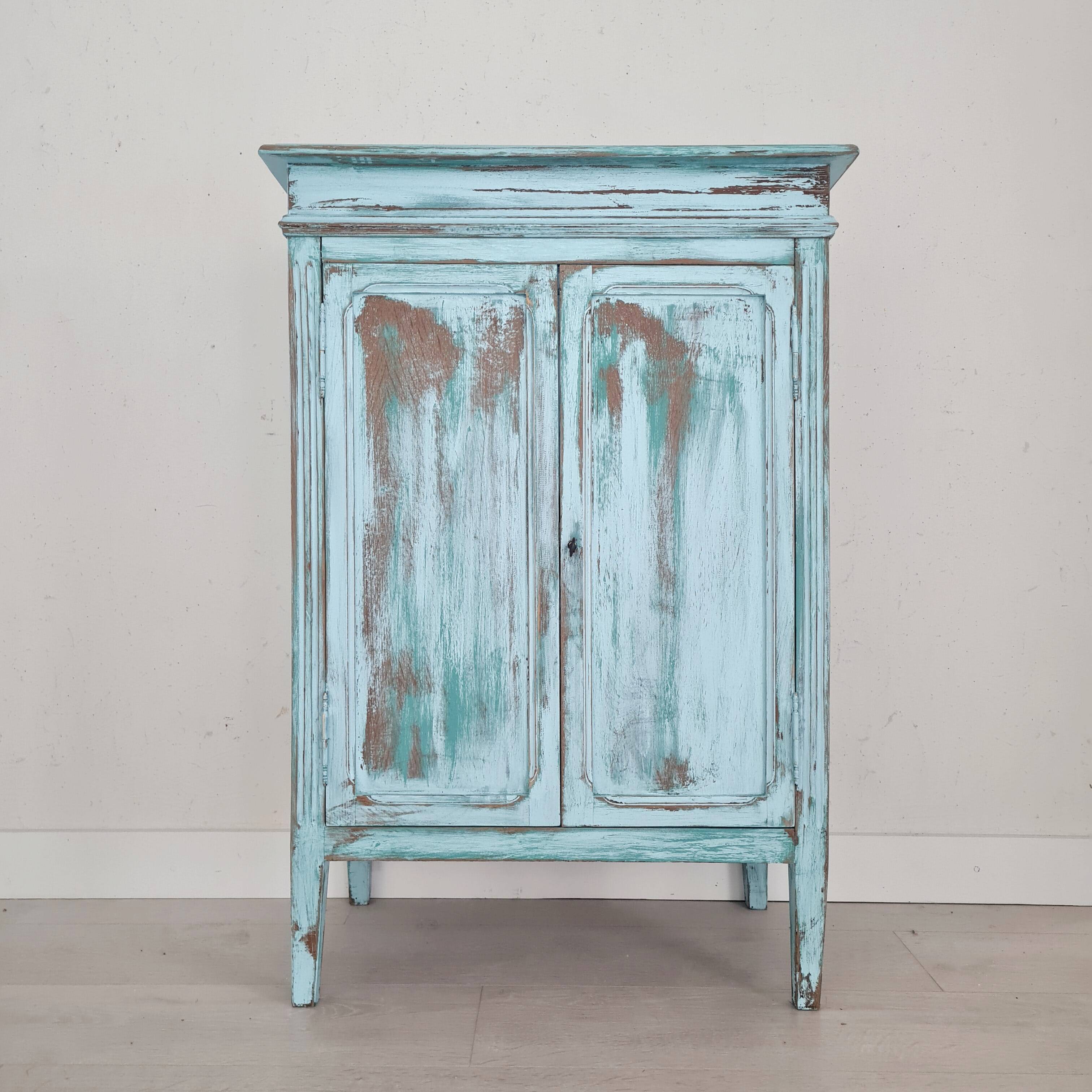 Parisian buffet with blue patina