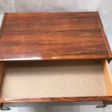 Commode 3 tiroirs laquée placage palissandre