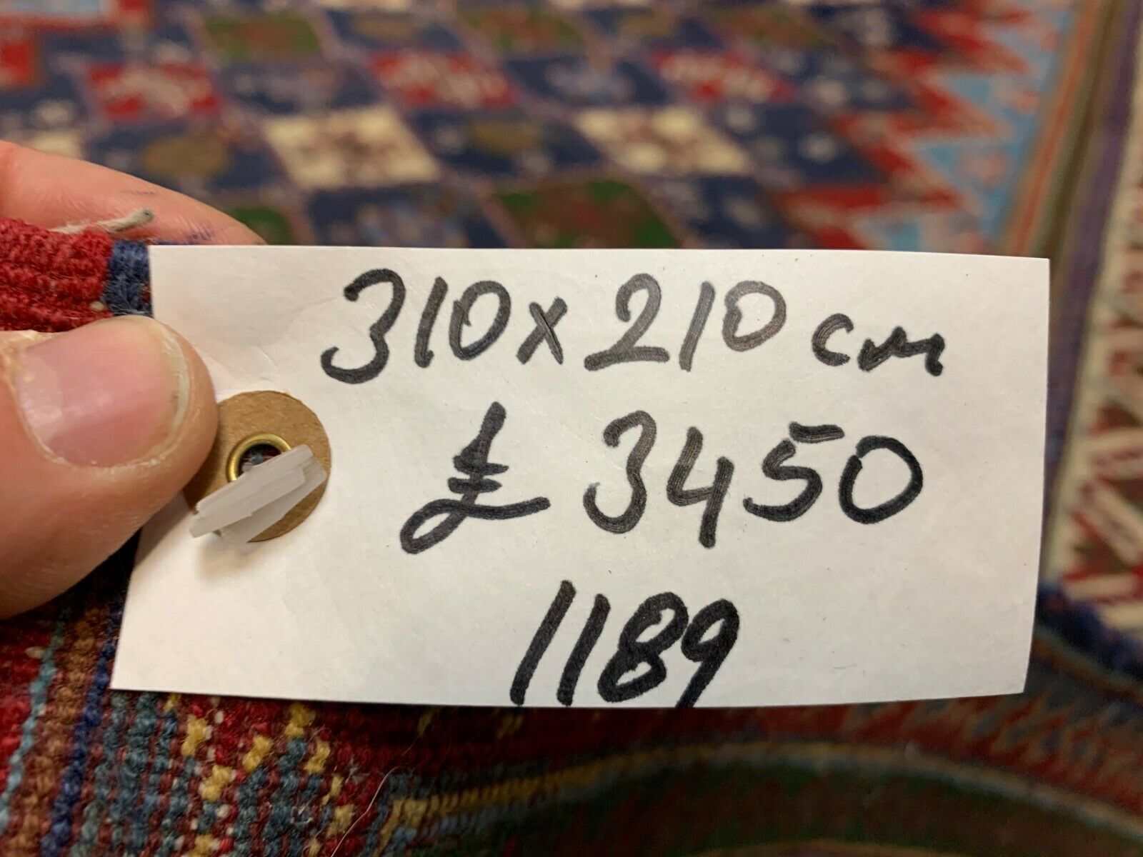 Original Shirvan Kazak Rug 310x210 cm Vintage, Blue, Red