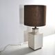 1970s travertine table lamp