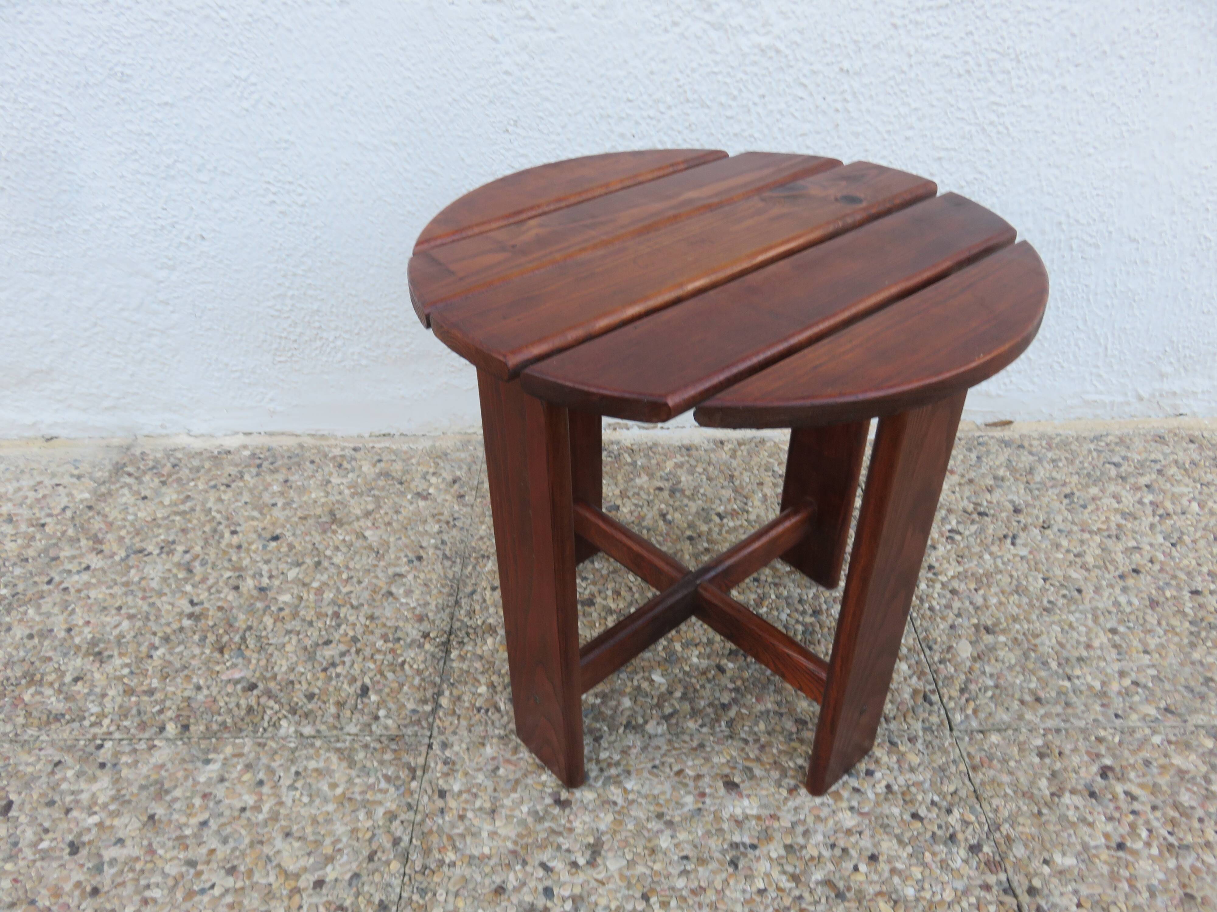 Swedish pine stool, 60s-70s