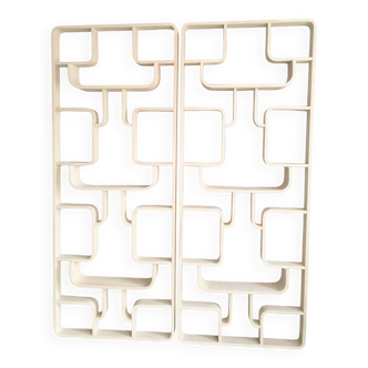 Mid-Century Czech Wall or Room Divider by Ludvik Volak for Drevopodnik Holesov, 1960s, Set of 2