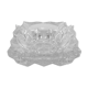Carved glass ashtray