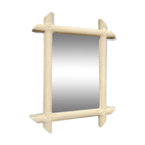 Mirror with white frame from France, 43x33 cm