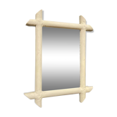 Miroir avec cadre blanc de France, 43x33 cm