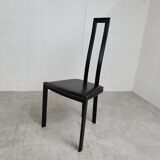 Set of 6 italian post modern dining chairs, 1980s