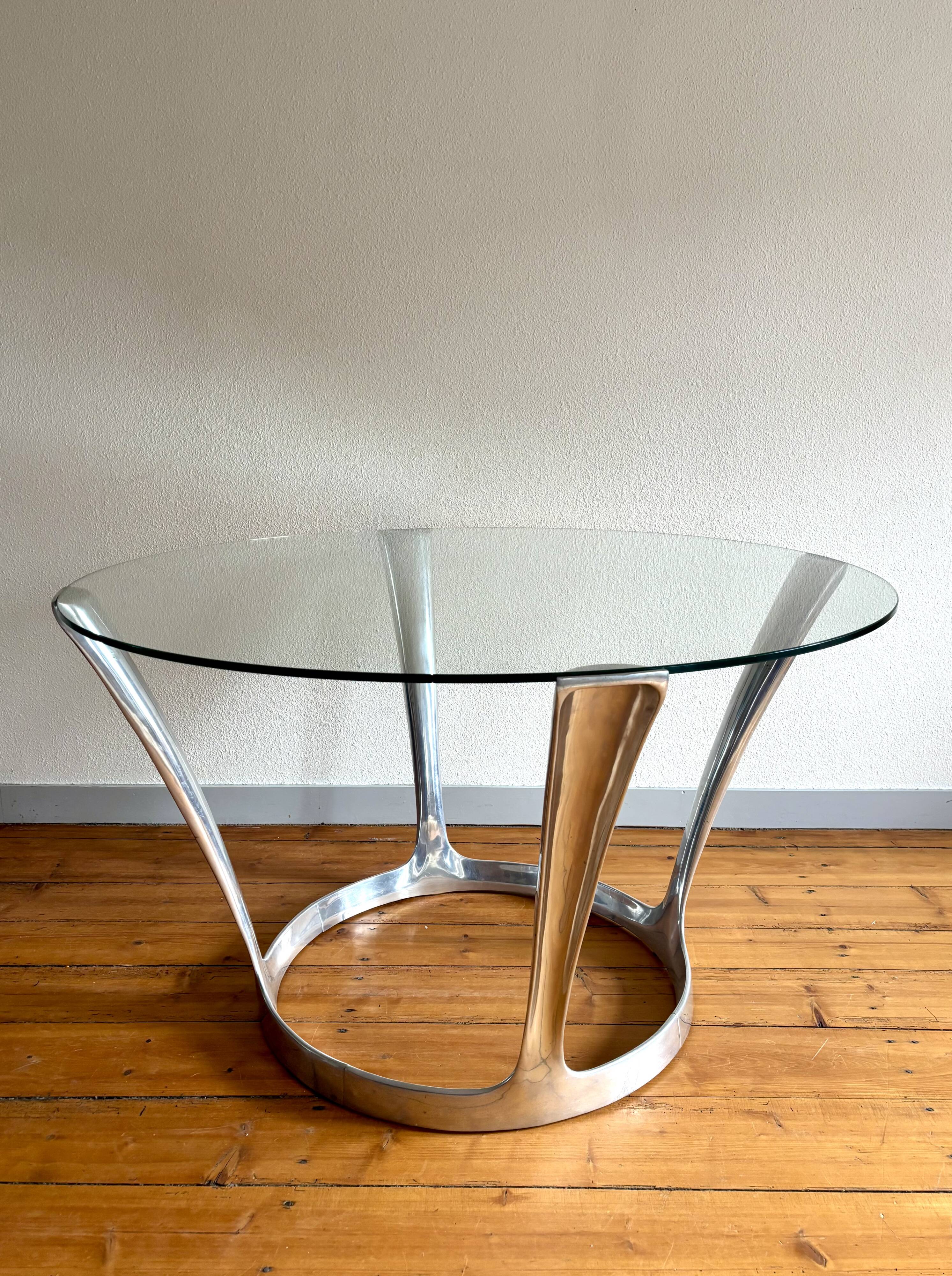 Dining table Michel Charron 1970 vintage