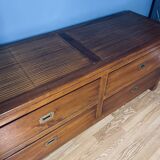 Solid Mahogany Wood TV Cabinet