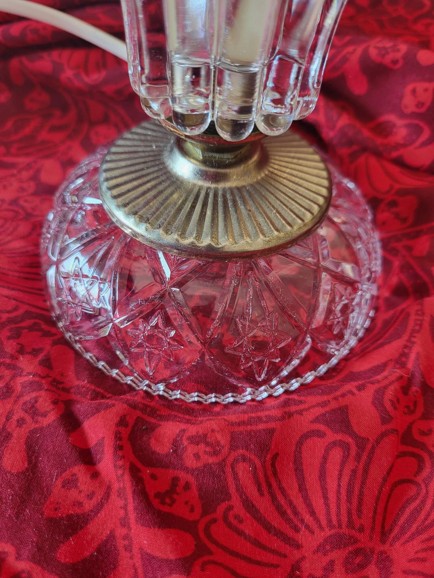 Pair of Michelotti glass lamps