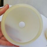 Lot de 3 globes en verre blanc opaque