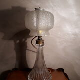 Art deco molded glass lamp