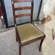 4 chaises acajou velours vert