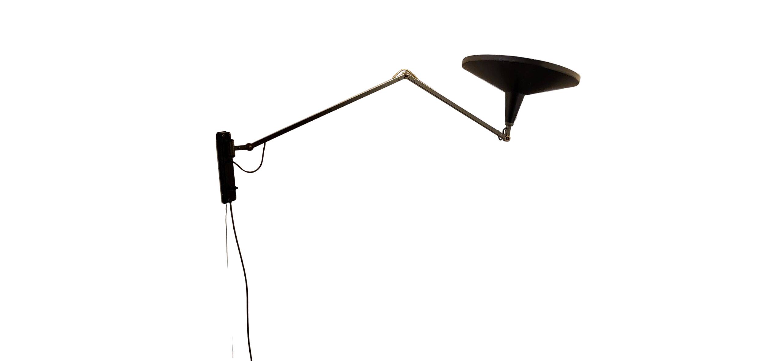 Wim Rietveld for Gispen 4050 'Panama ' lamp in Black, 1955