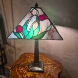 lamp 1975 to 85 origin lampshade stained glass Tiffany style 53x30 el