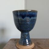 Bluish glazed stoneware cut