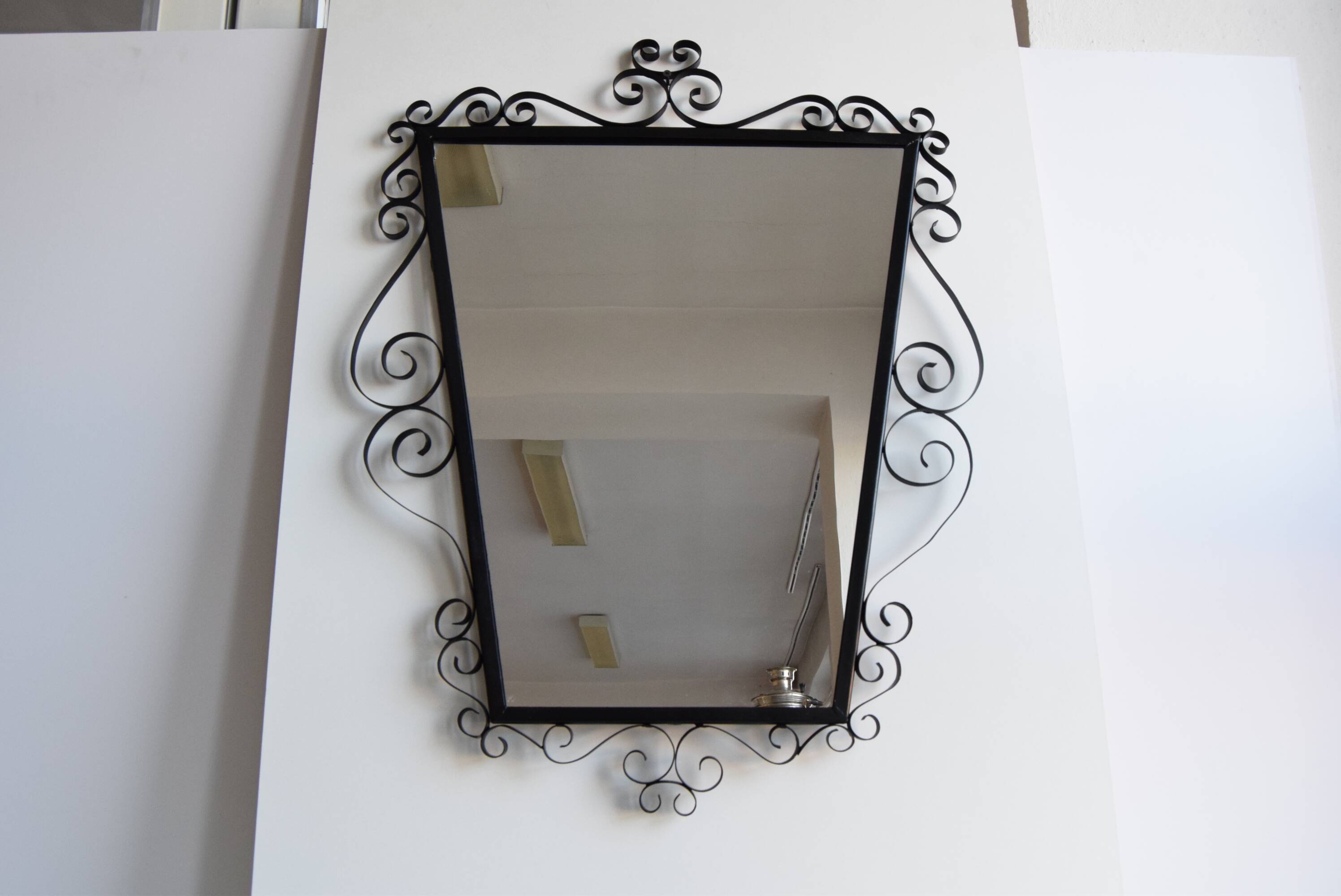 Mid-century 1970s wall mirror