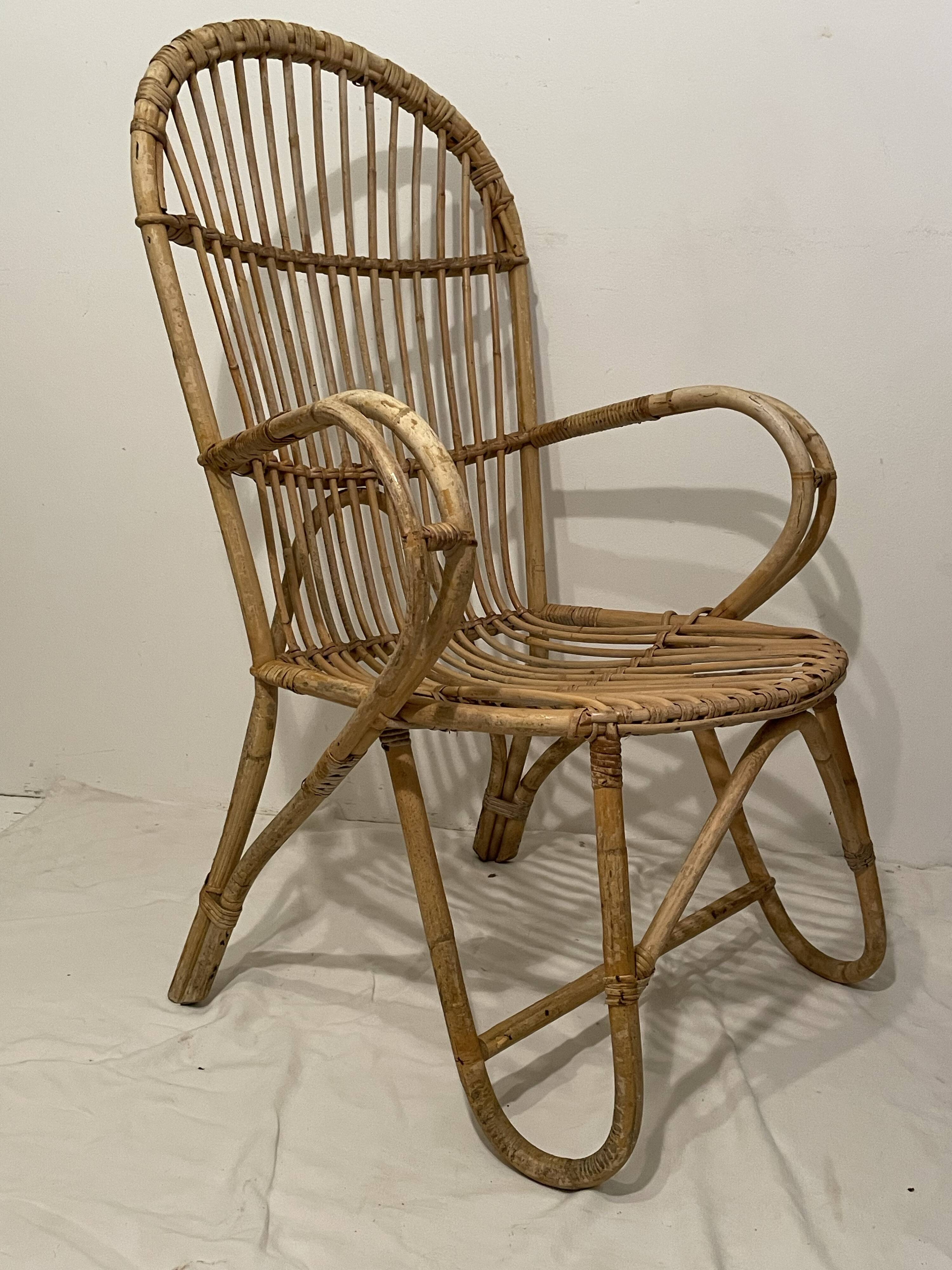Rattan armchair
