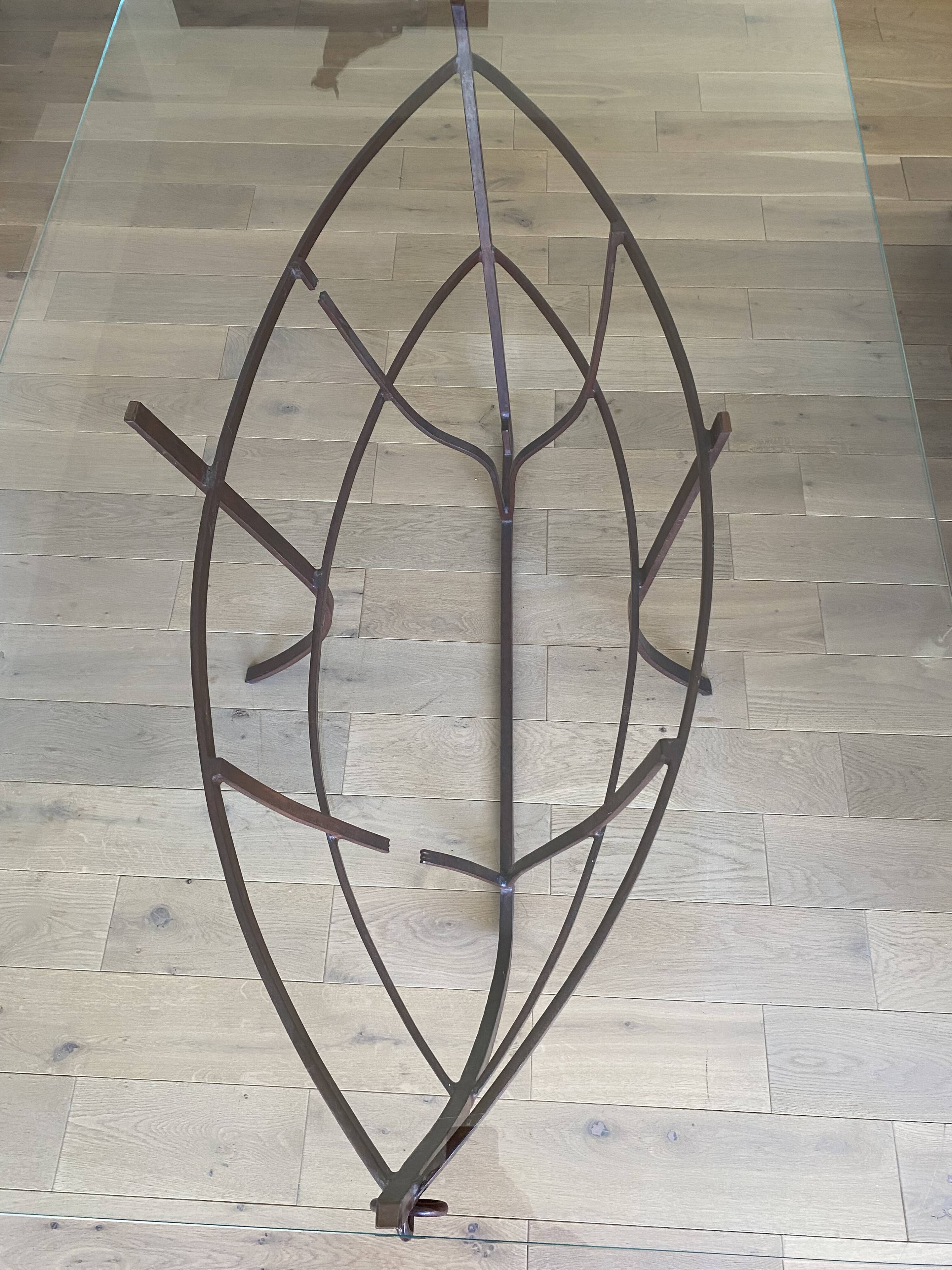 Table sculpture "boat shell" – artistic ironwork, unique piece