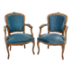 Pair of Louis XV style cabriolet armchairs