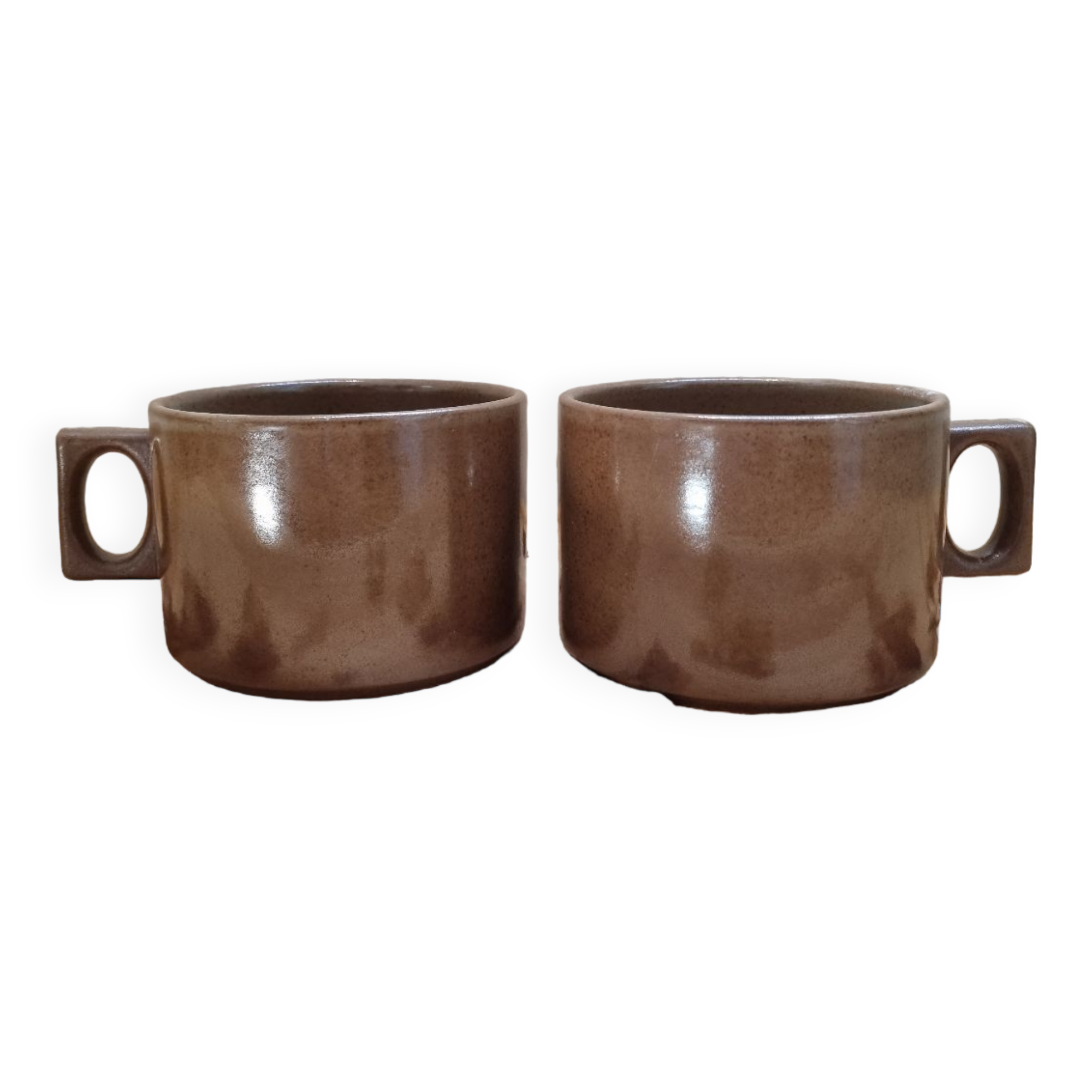 Tasses déjeuner vintage grès grand feu Brenne