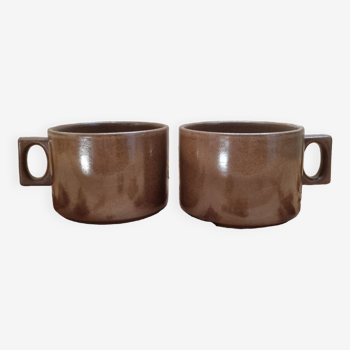 Brenne stoneware vintage breakfast cups