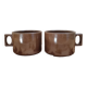 Tasses déjeuner vintage grès grand feu Brenne