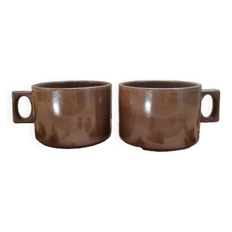 Brenne stoneware vintage breakfast cups