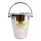 Laurent Perrier champagne bucket stainless steel and leather