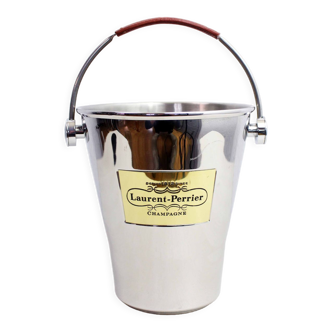 Laurent Perrier champagne bucket stainless steel and leather