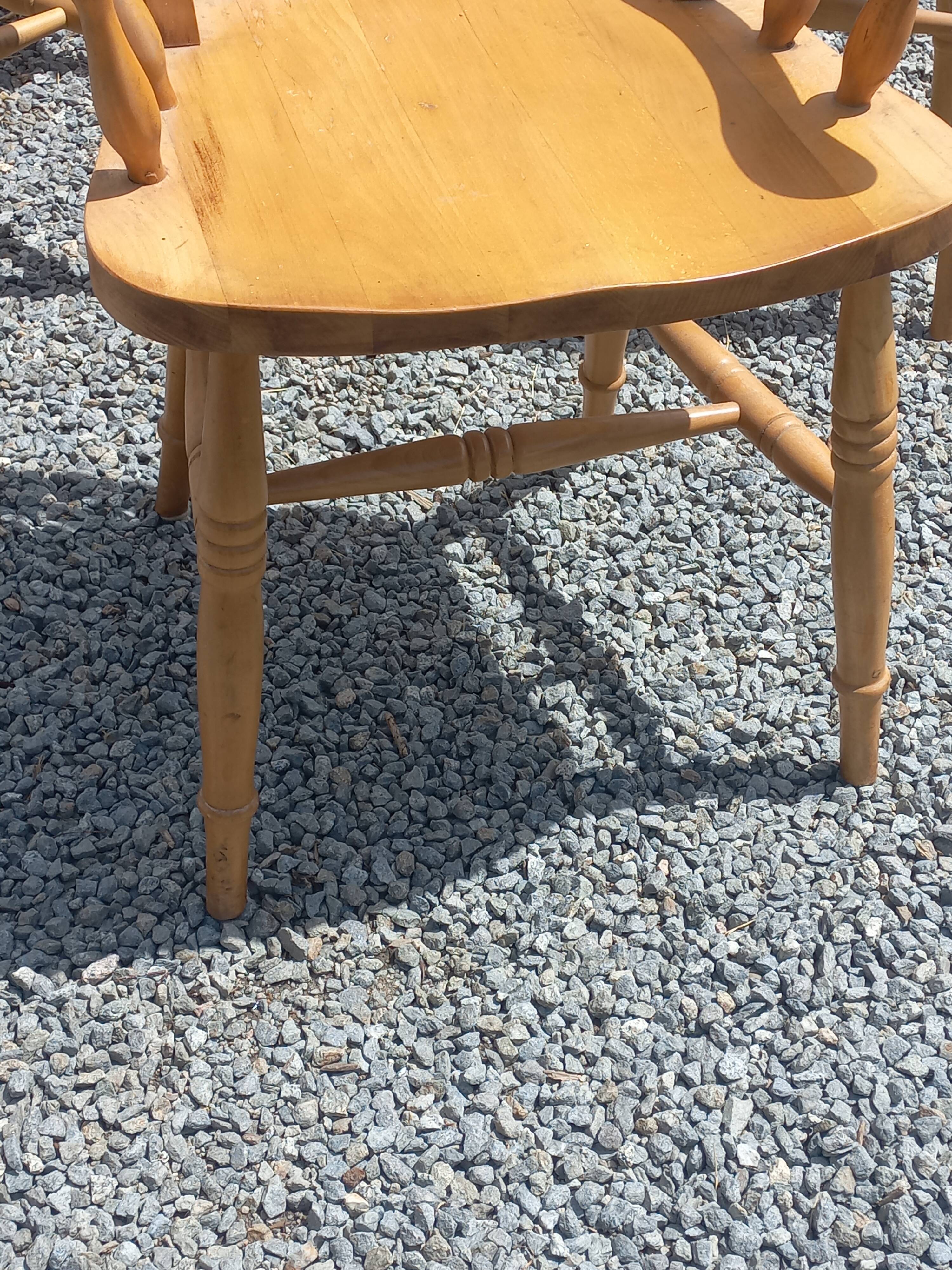 Set of 4 chairs and 1 armchair in mountain style.