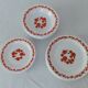 18 plates lotus arcopal vintage orange flowers